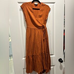 Universal Thread Rust Wrap Midi Dress